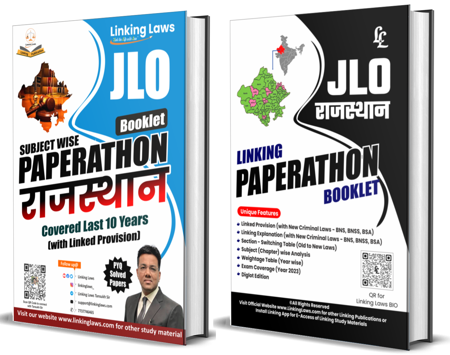 Rajasthan JLO Paperathon Booklet (Diglot English & Hindi Both) Rs 425/-(Postal Charges Additional) Covers all Raj. JLO Exams (2013 - 2023) Subject & Chapter Wise Linked Provision & Explanation (According to New Criminal Laws) with Weightage Analysis