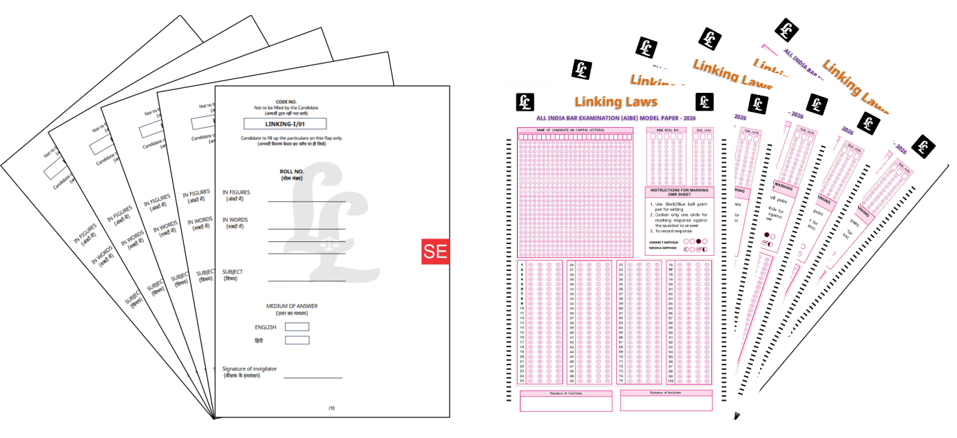 All India Bar Examination (AIBE) Model Paper - 2026 (Set of 5 Paper) Diglot Version (English & हिंदी ) Rs. 199/-