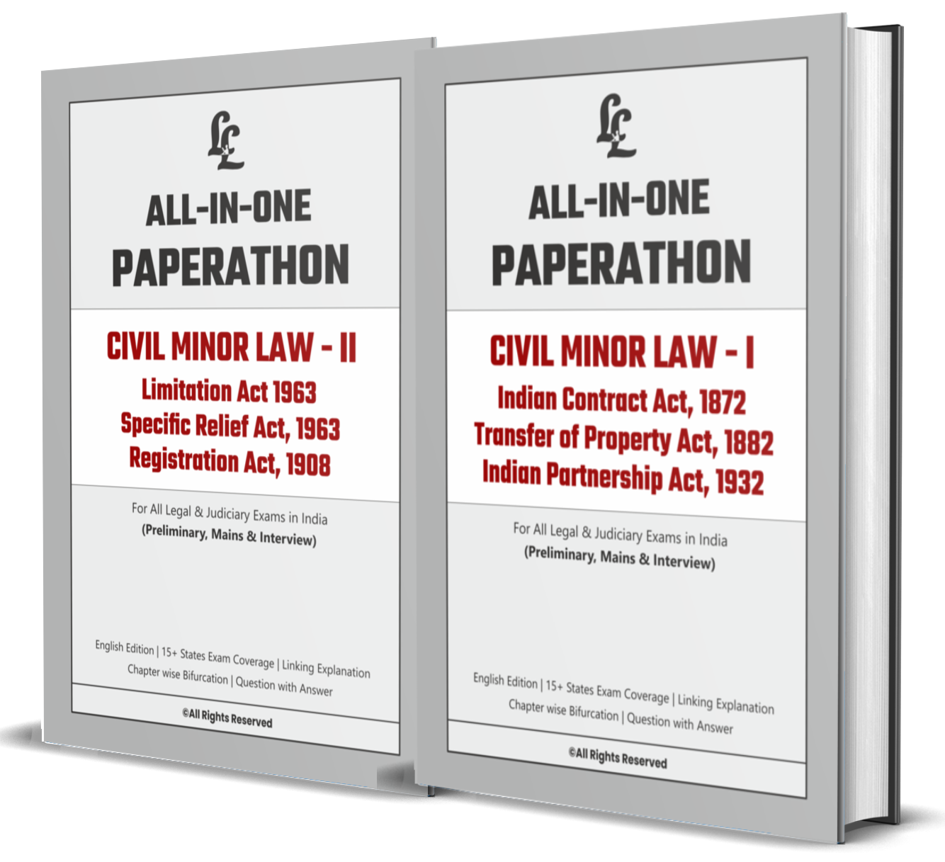 Civil Minor Laws All-in-One Combo Paperathon – Set of 2 Booklets (ICA, TPA, IPA, SRA, LA, RA) for Complete Prelims, Mains & Interview Preparation | English Edition| Price: ₹725/-/-