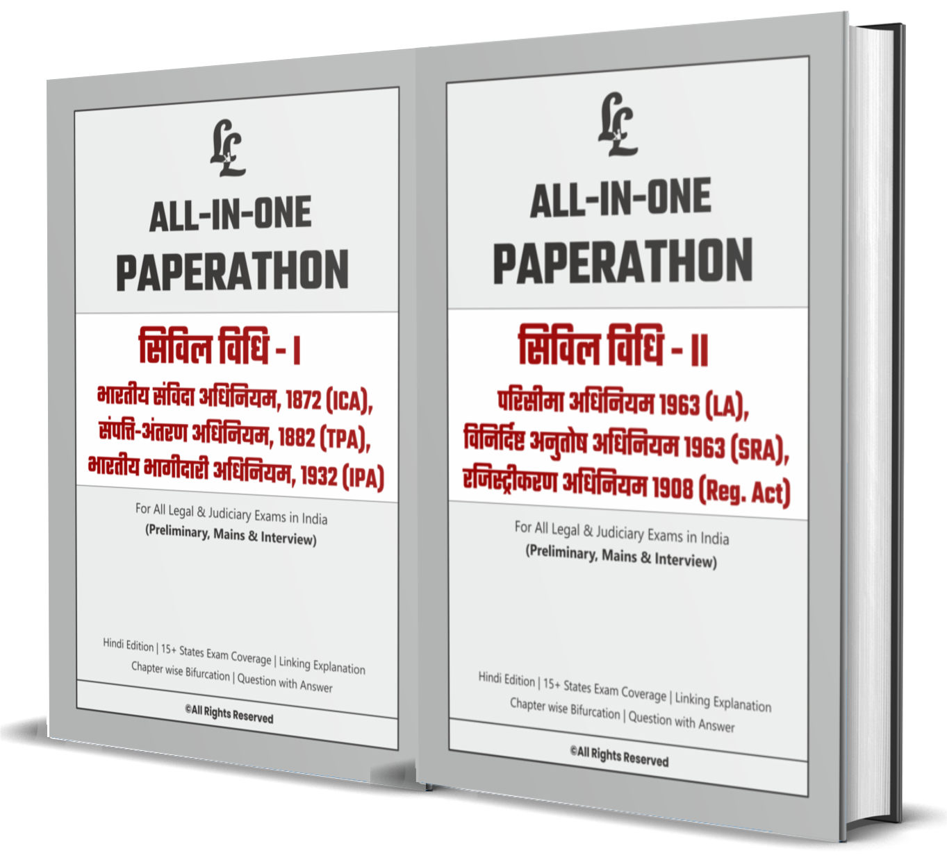 Civil Minor Laws All-in-One Combo Paperathon – Set of 2 Booklets (ICA, TPA, IPA, SRA, LA, RA) for Complete Prelims, Mains & Interview Preparation | हिंदी संस्करण| Price: ₹670/-