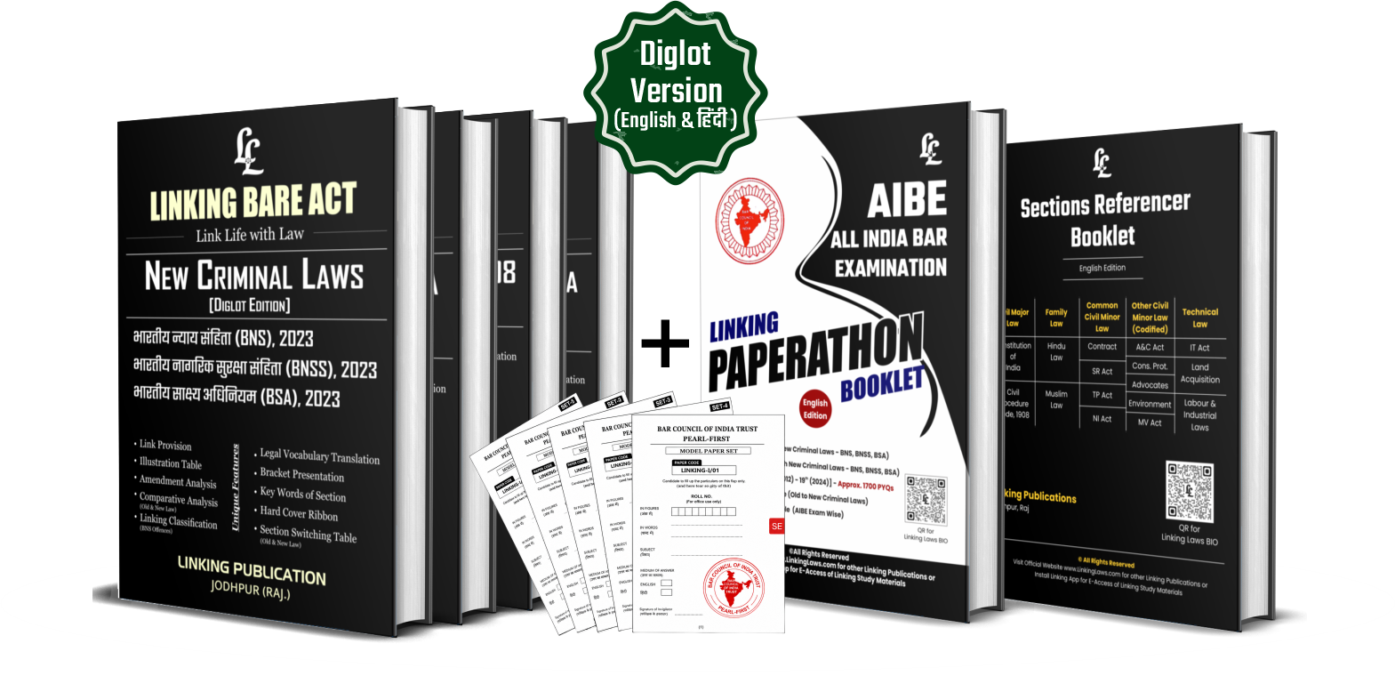 AIBE Combo Set for Bare Acts [Study Materials (Major & Minor Laws inc. other Study Material) Diglot Version (English & हिंदी ) Rs. 2999/-